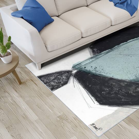 Empire Art Direct 5ft. x 7.5ft. Simply Shapes II B Tapis D'Art Washable Geometric Area Rug